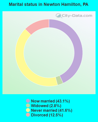 Marital status in Newton Hamilton, PA