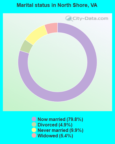 Marital status in North Shore, VA