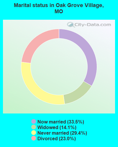 Marital status in Oak Grove Village, MO