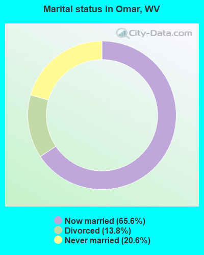 Marital status in Omar, WV