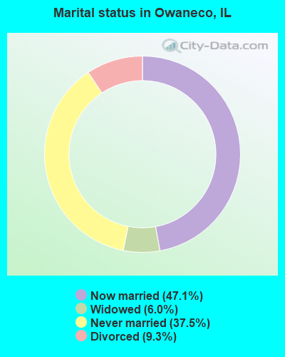 Marital status in Owaneco, IL