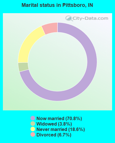 Marital status in Pittsboro, IN