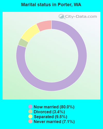 Marital status in Porter, WA