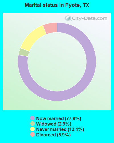 Marital status in Pyote, TX