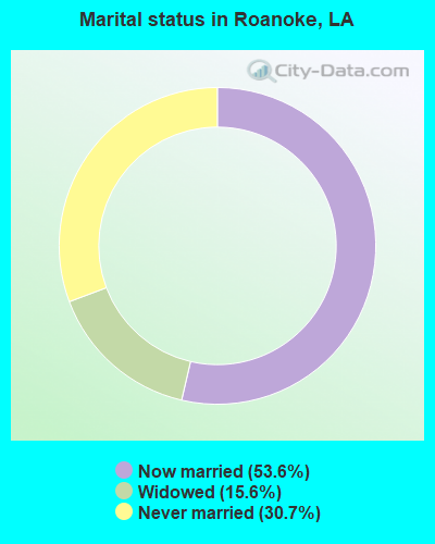 Marital status in Roanoke, LA