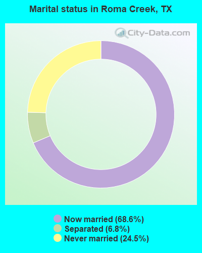 Marital status in Roma Creek, TX