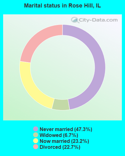 Marital status in Rose Hill, IL