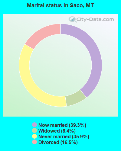Marital status in Saco, MT