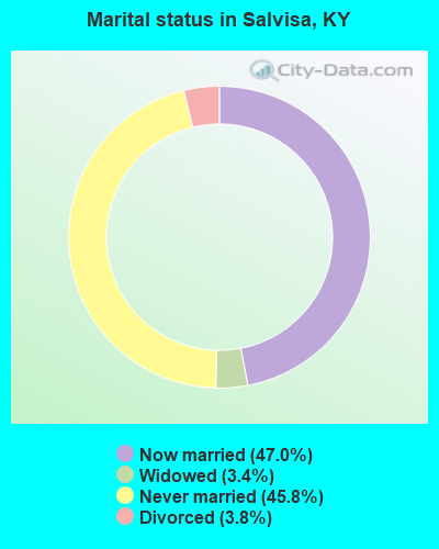 Marital status in Salvisa, KY