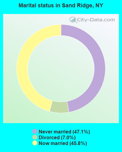 Marital status in Sand Ridge, NY