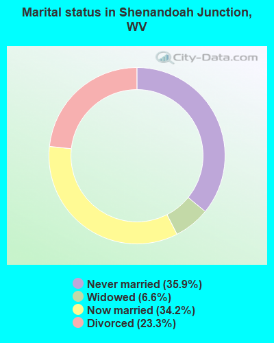 Marital status in Shenandoah Junction, WV