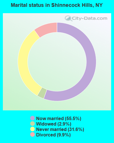 Marital status in Shinnecock Hills, NY