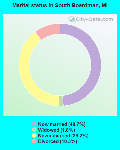 Marital status in South Boardman, MI
