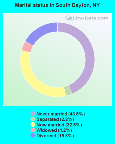 Marital status in South Dayton, NY