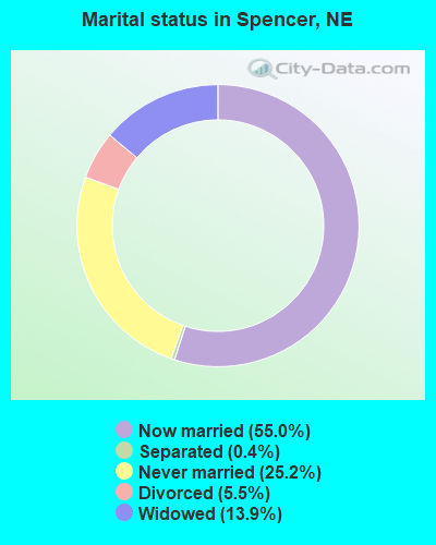 Marital status in Spencer, NE