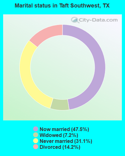 Marital status in Taft Southwest, TX