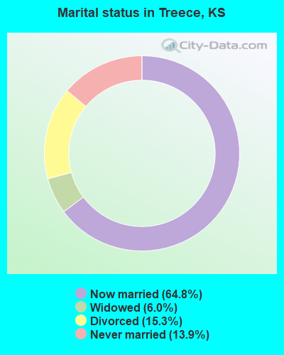 Marital status in Treece, KS