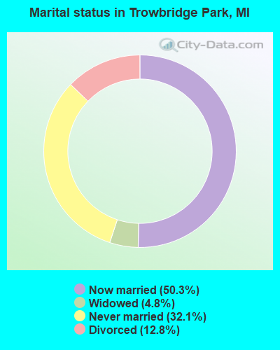 Marital status in Trowbridge Park, MI