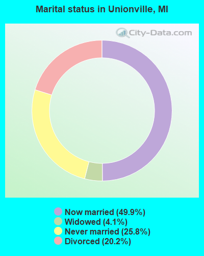 Marital status in Unionville, MI