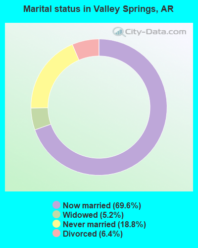 Marital status in Valley Springs, AR