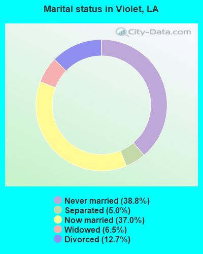 Marital status in Violet, LA