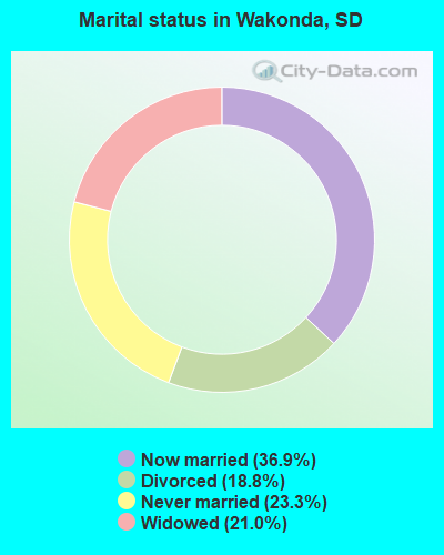 Marital status in Wakonda, SD