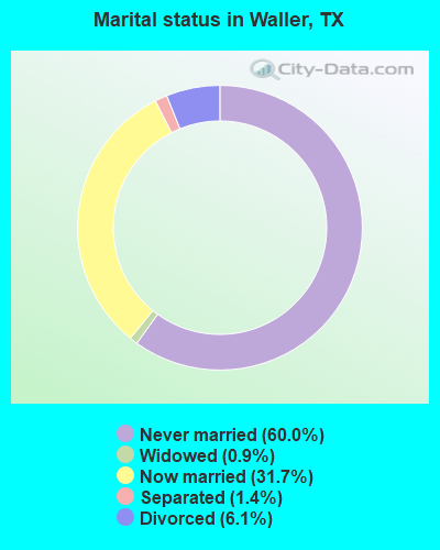 Marital status in Waller, TX