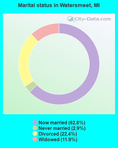 Marital status in Watersmeet, MI