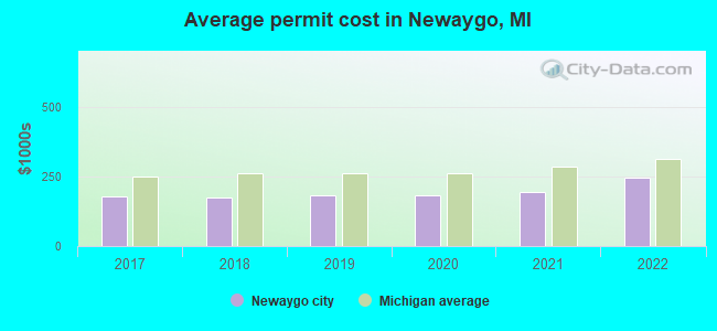 Average permit cost in Newaygo, MI