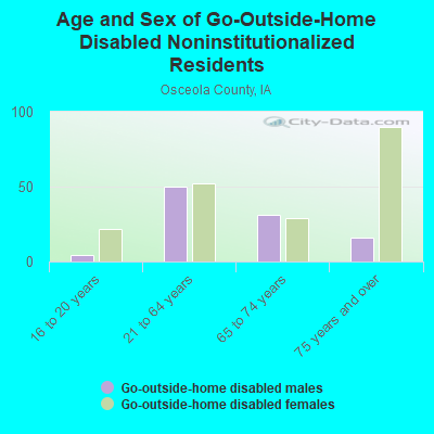 Age and Sex of Go-Outside-Home Disabled Noninstitutionalized Residents