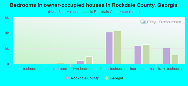 Bedrooms in owner-occupied houses in Rockdale County, Georgia