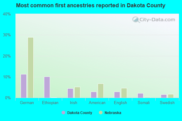 Most common first ancestries reported in Dakota County