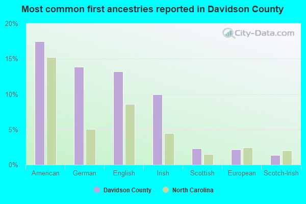 Most common first ancestries reported in Davidson County
