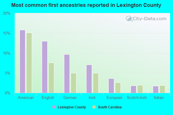 Most common first ancestries reported in Lexington County