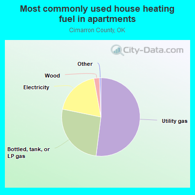 Most commonly used house heating fuel in apartments