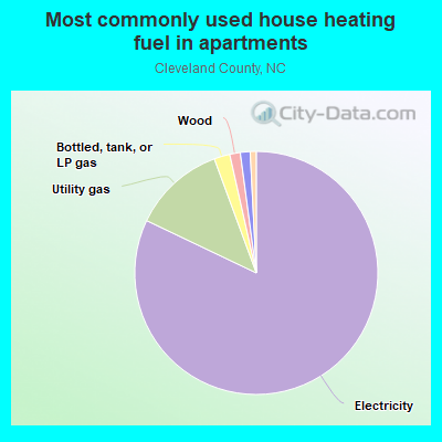 Most commonly used house heating fuel in apartments