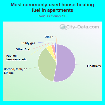 Most commonly used house heating fuel in apartments