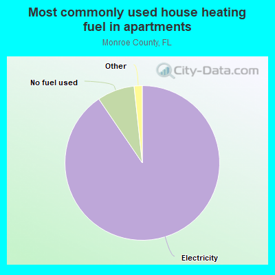 Most commonly used house heating fuel in apartments