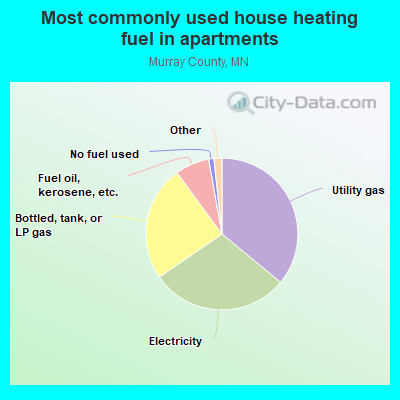 Most commonly used house heating fuel in apartments