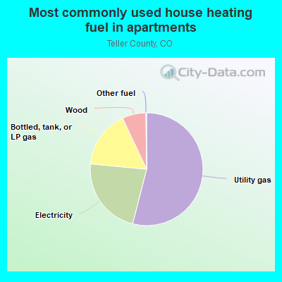 Most commonly used house heating fuel in apartments