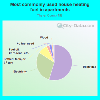 Most commonly used house heating fuel in apartments