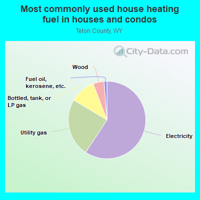 Most commonly used house heating fuel in houses and condos