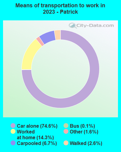 Means of transportation to work in 2019 - Patrick