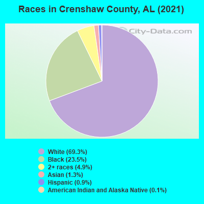 Races in Crenshaw County, AL (2019)
