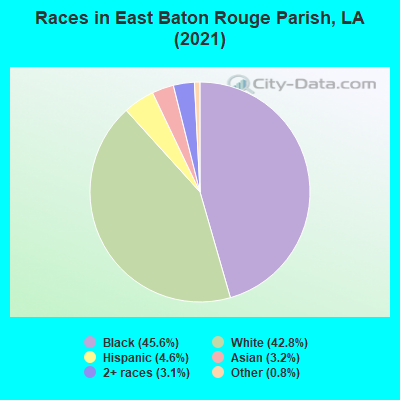Races in East Baton Rouge Parish, LA (2019)