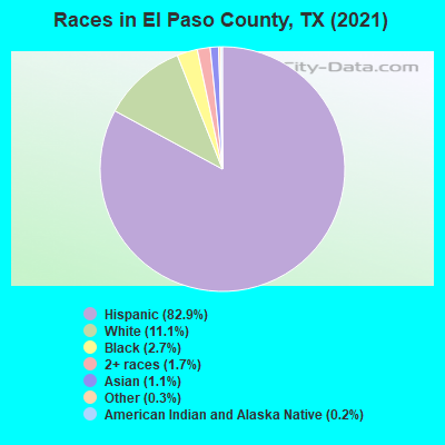 Races in El Paso County, TX (2021)