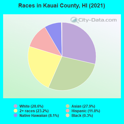 Races in Kauai County, HI (2019)