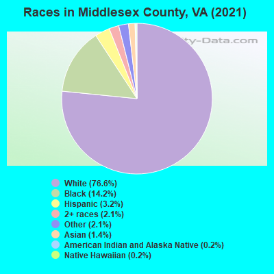 Races in Middlesex County, VA (2021)