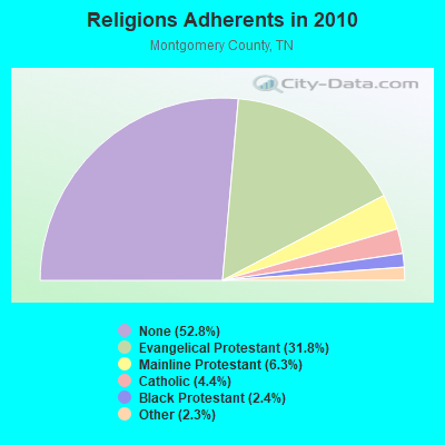 Religions Adherents in 2010