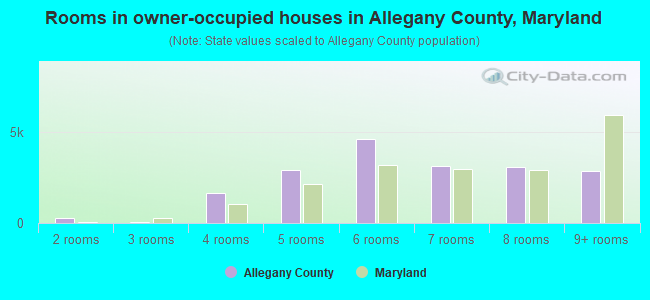 Rooms in owner-occupied houses in Allegany County, Maryland